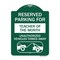 Signmission Reserved Parking for Teacher of the Month Unauthorized Vehicles Towed Away, A-DES-GW-1824-23073 A-DES-GW-1824-23073 - alternate 1
